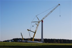 Errichtung der Windräder