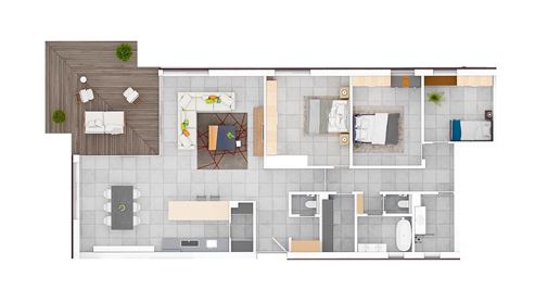 Eleganz trifft Wohnluxus: exklusives Penthouse in „Le Hêtre Pourpre“ –zwischen Naturidylle und Stadtnähe