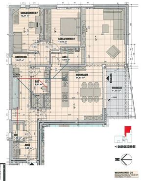 RESIDENZ FEO- Moderne Eleganz und hoher Wohnkomfort : Zwei-Schlafzimmer-Etagenwohnung inklusive Außen & Innenstellplatz