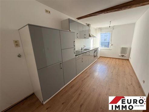 Wohn- und Geschäftshaus mit zwei Wohneinheiten und zwei Privatparkplätzen und kleiner Grünfläche in zentraler Lage von Eupen